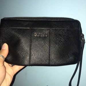 GUESS black wristlet